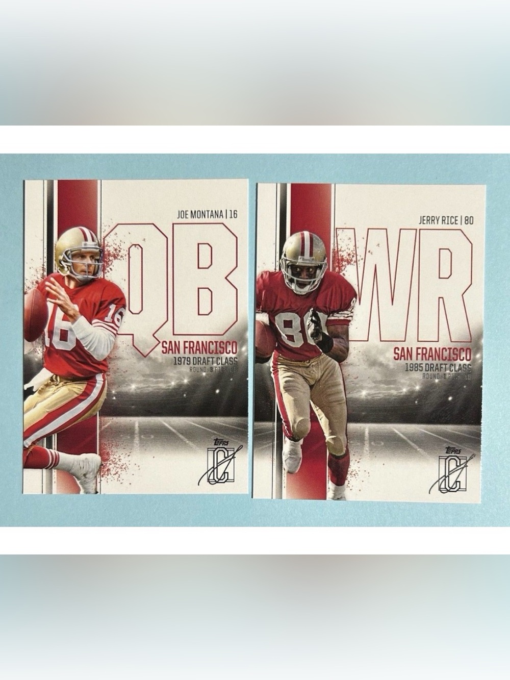 2024 Topps Signature Class-Joe Montana #54 & Jerry Rice #53 San Francisco 49ers!